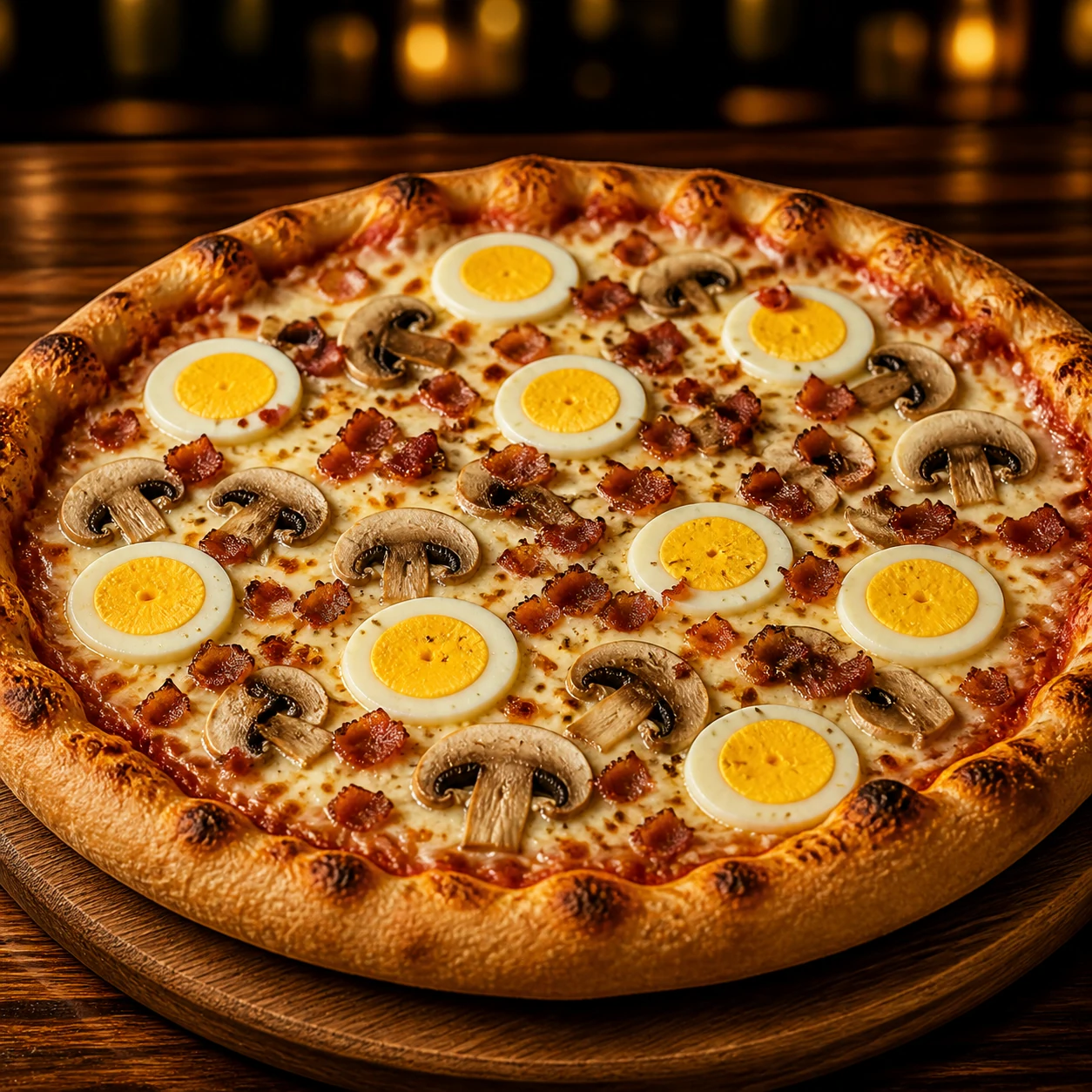 Pizza Ovos & Champignons