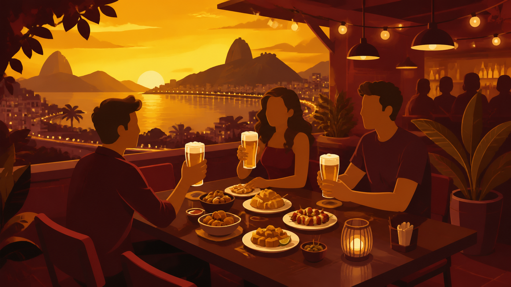 Happy hour no Flamengo: chopp gelado e comida de bar